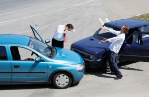 Checking your car after an intersection accident does not help much, but asking assistance from the Riverside police traffic department does.