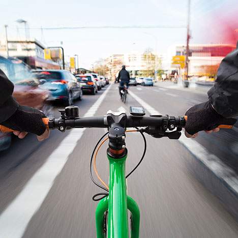 When cycling, always follow the rules of the road, use the bike lane and don't bike against traffic.