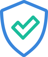 A checkmark inside a shield