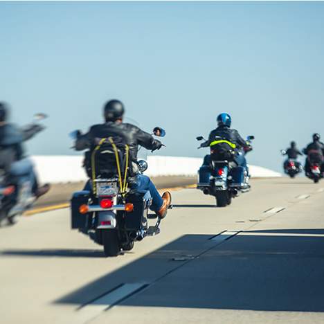 Six motorcyclists on open road who may know when to call a Los Angeles motorcycle accident attorney