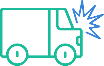 A delivery truck accident