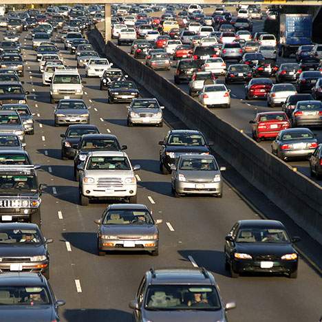 Cars stuck in traffic - details on the latest annual Los Angeles accident report