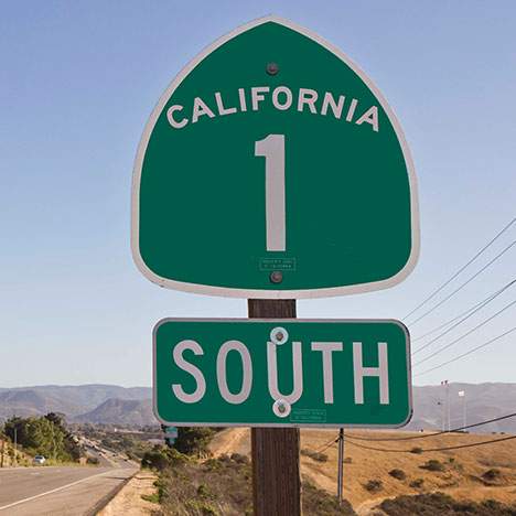 California 1 South sign - new California driving laws in 2022 to know