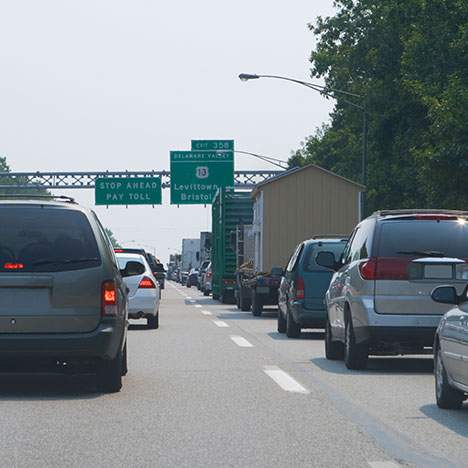 Traffic near Levittown about an hour away from Allentown - find an Allentown Car Accident Lawyer