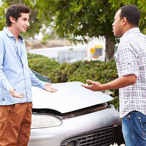 Teen arguing with adult after car accident - are parents liable for childrens car accidents?