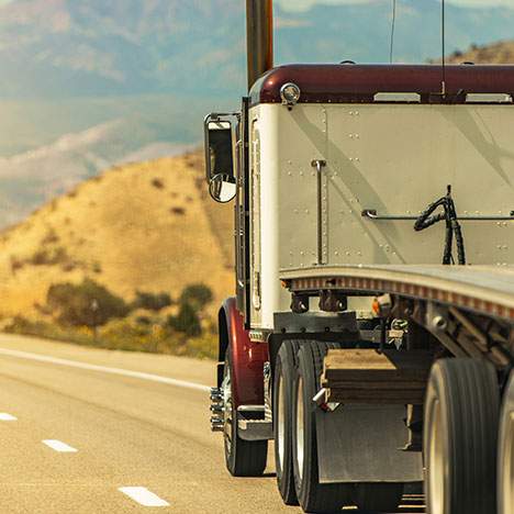 Large semi-truck on the road - how many accidents are caused by semi trucks?