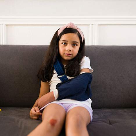 injured child