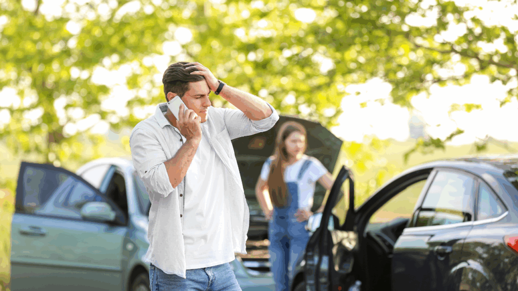 in an accident