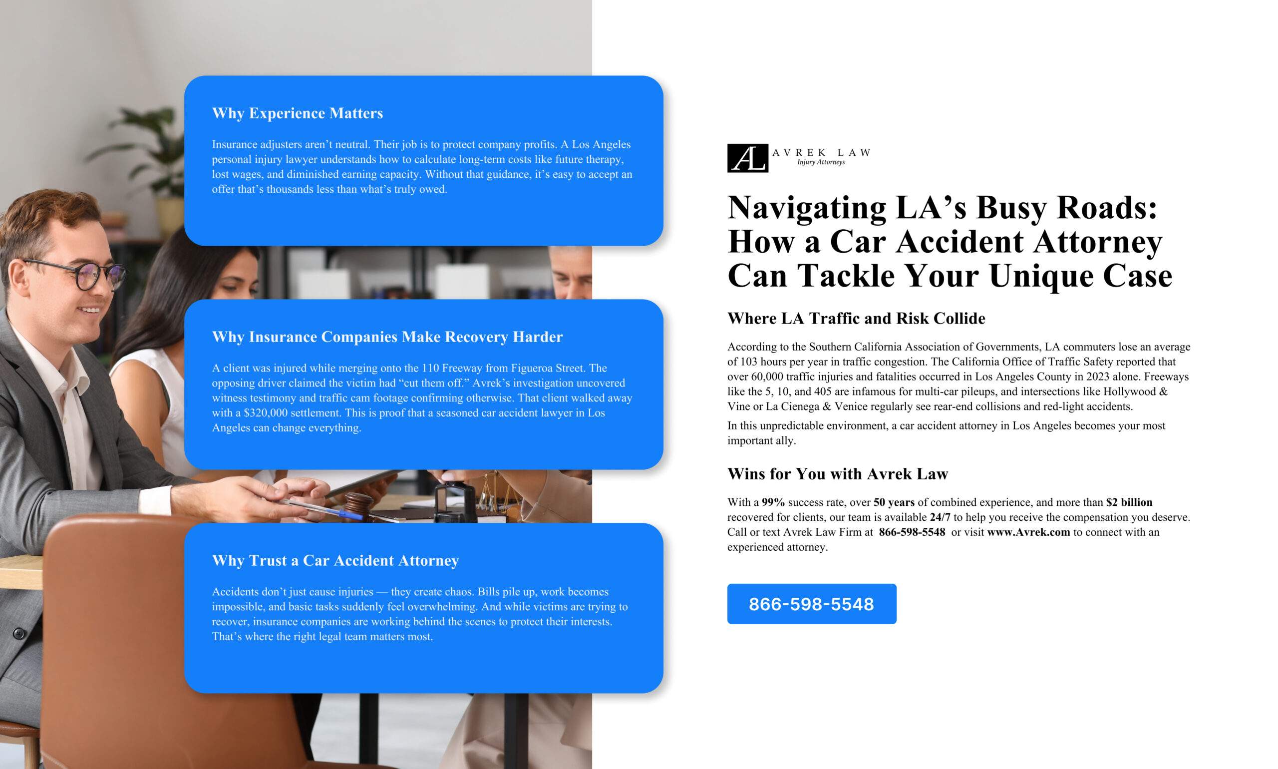 Navigating LAs Busy Roads_ How a Los Angeles Car Accident Attorney Can Tackle Your Unique Case Infographic