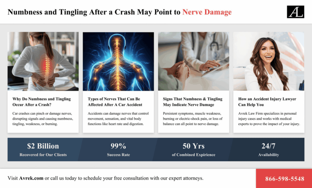 Numbness/Tingling After a Crash May Point to Nerve Damage