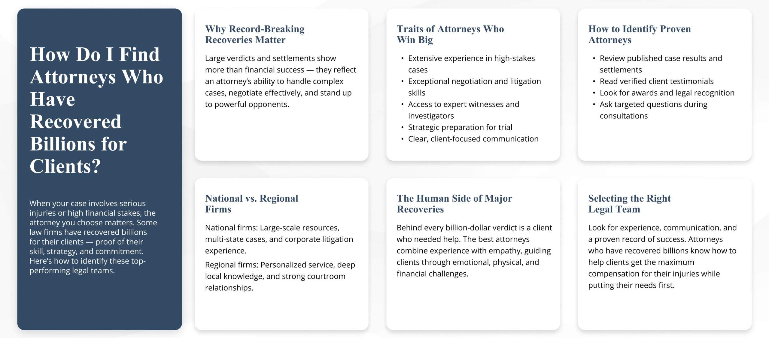 How Do I Find Attorneys Who Have Recovered Billions for Clients?
