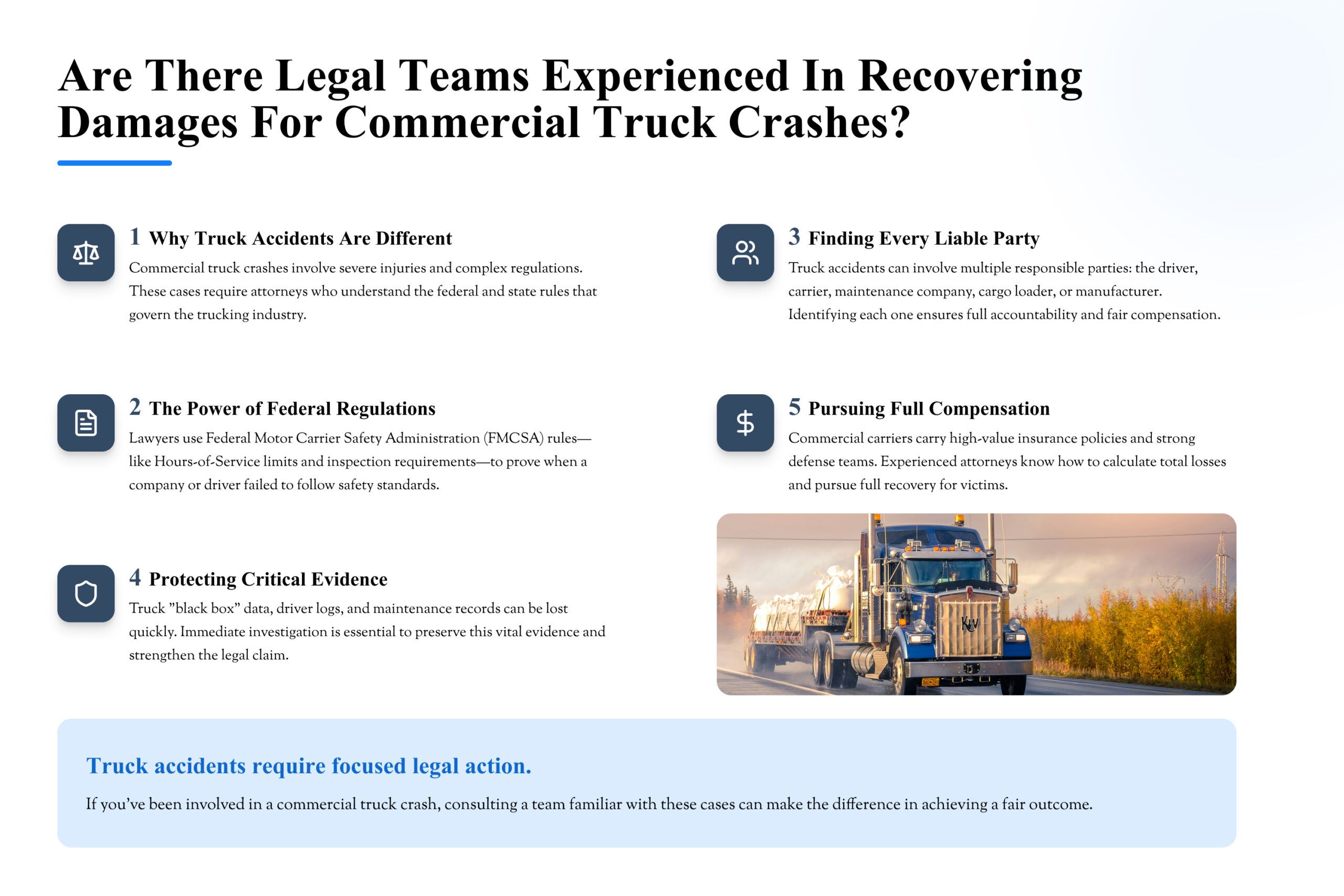 Are There Legal Teams Experienced In Recovering Damages For Commercial Truck Crashes scaled