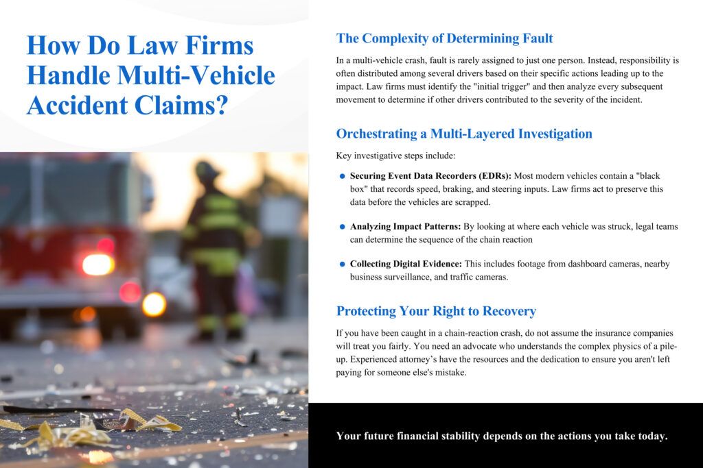 How Do Law Firms Handle Multi-Vehicle Accident Claims?