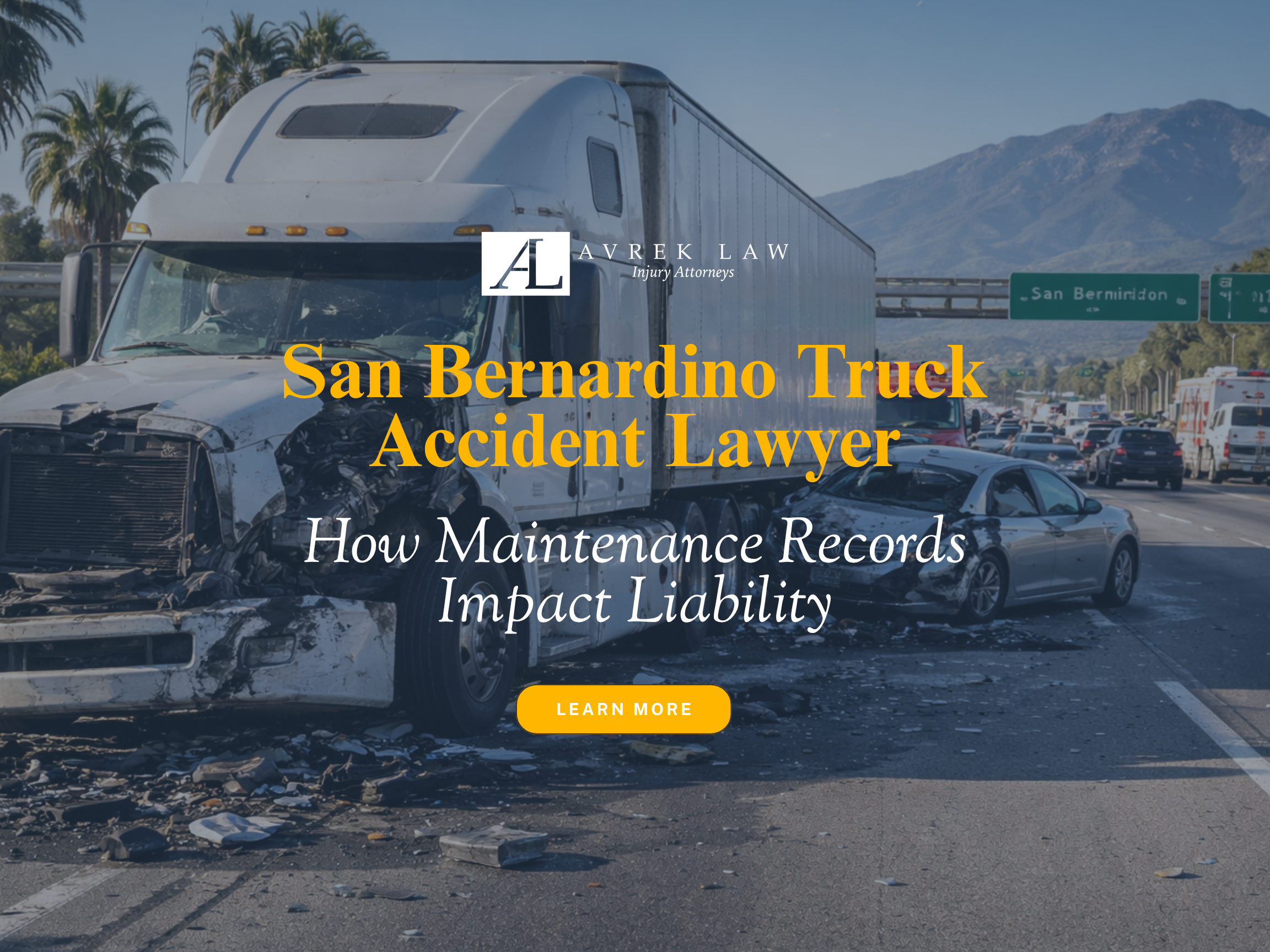 San Bernardino Truck Accident Lawyer | Maintenance Liability