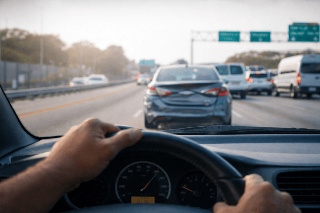 Nevada traffic accident lawyers case involving driver perspective during multi vehicle crash