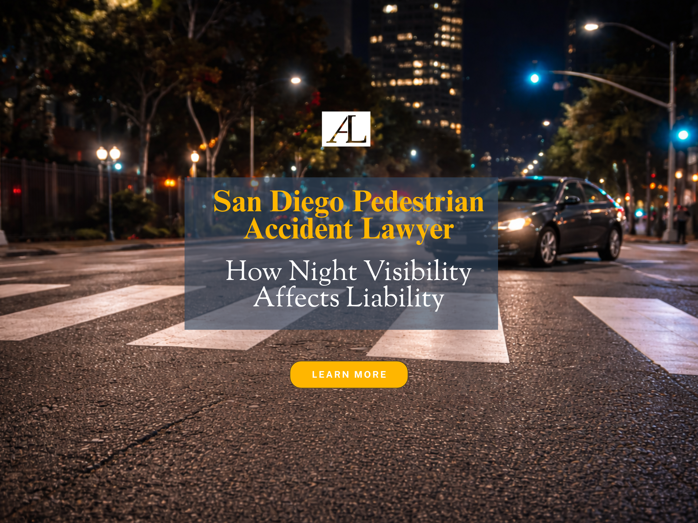 San Diego pedestrian accident lawyer analyzing nighttime intersection crash