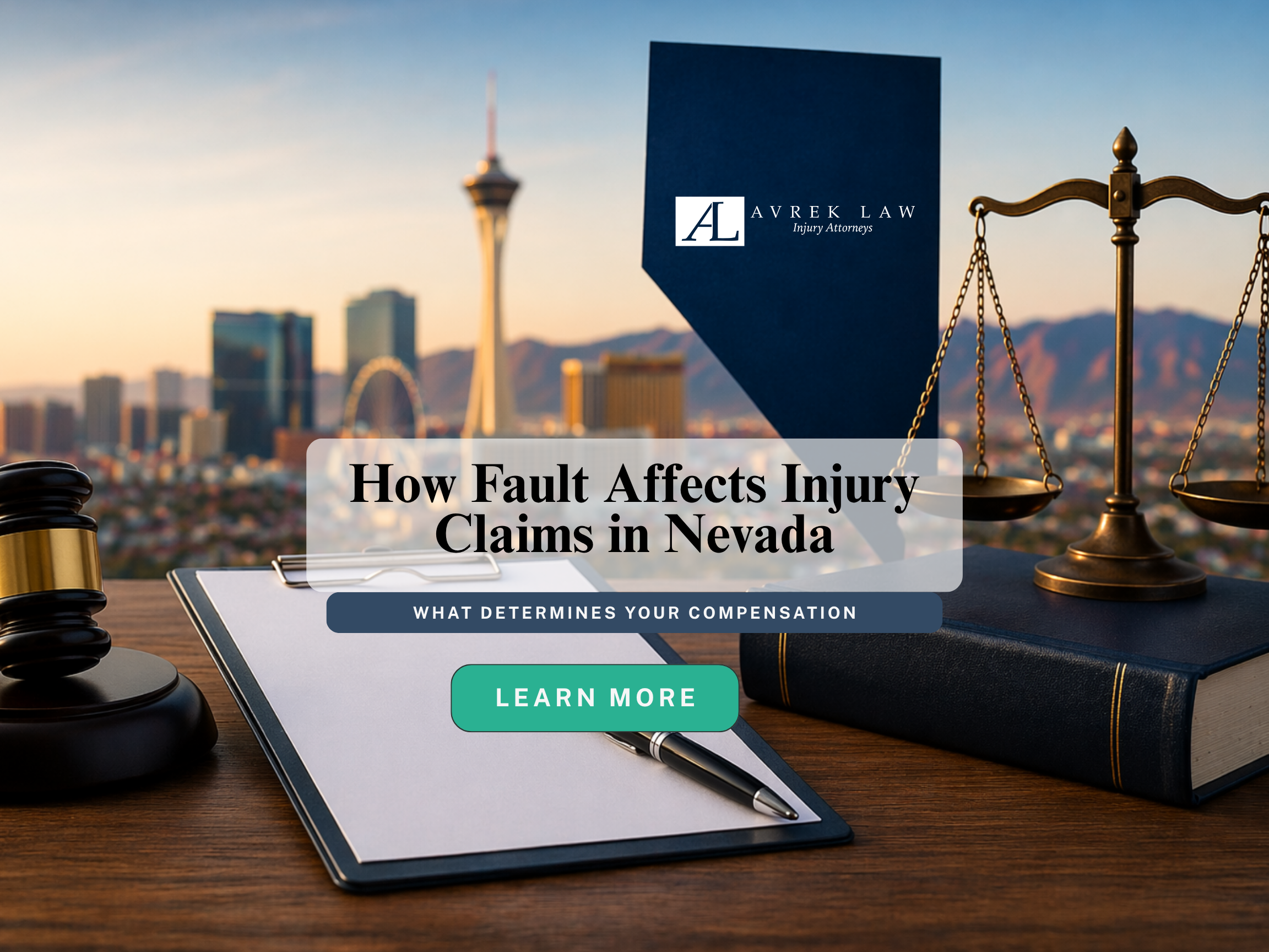 Nevada personal injury lawyers infographic showing how fault impacts injury claims