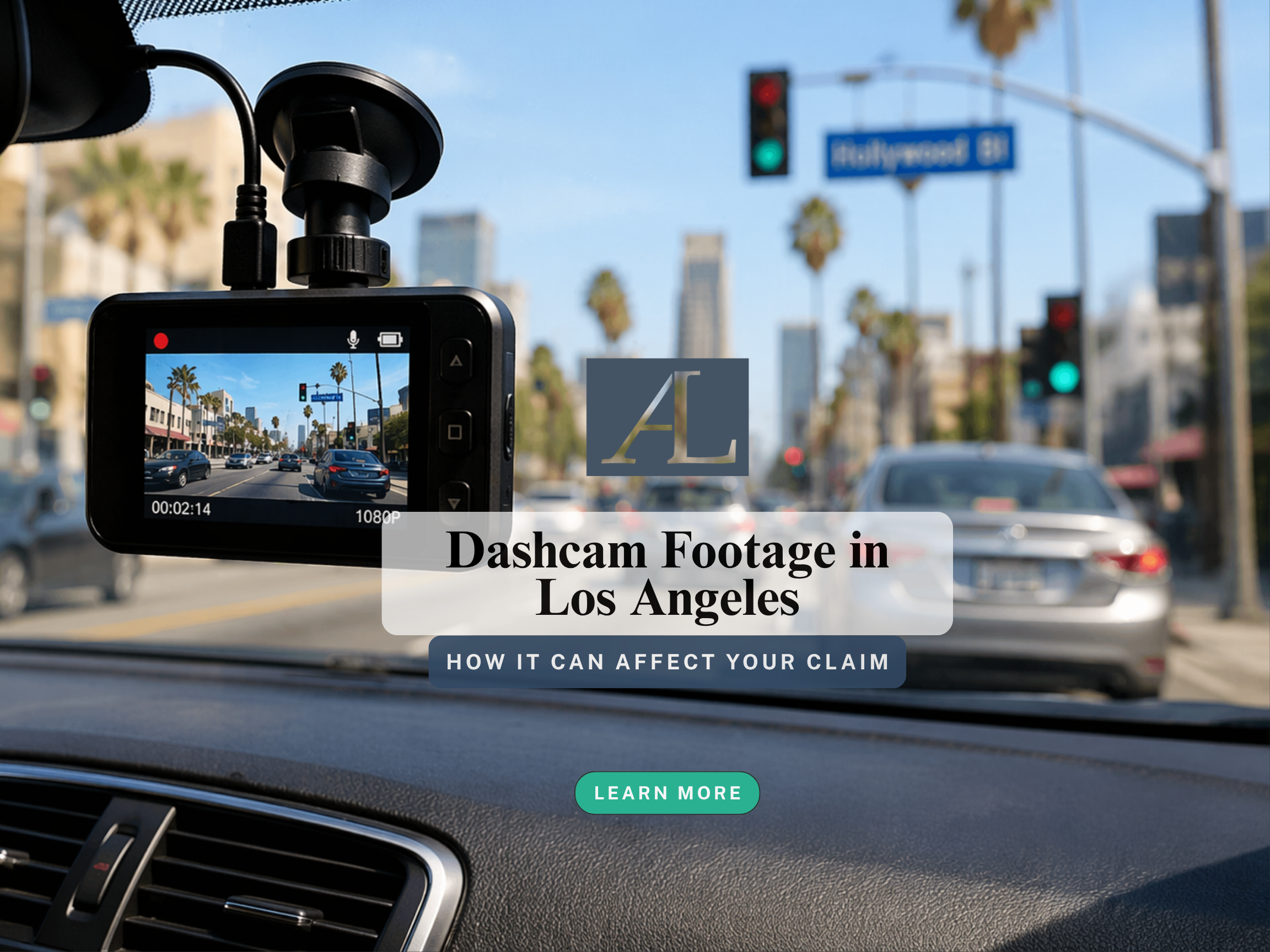 can dashcam footage help in a Los Angeles car accident claim with dashcam recording traffic scene
