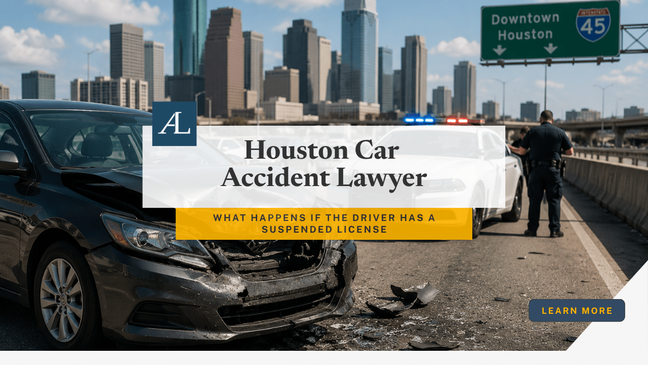 Houston car accident lawyer analyzing crash involving driver with suspended license