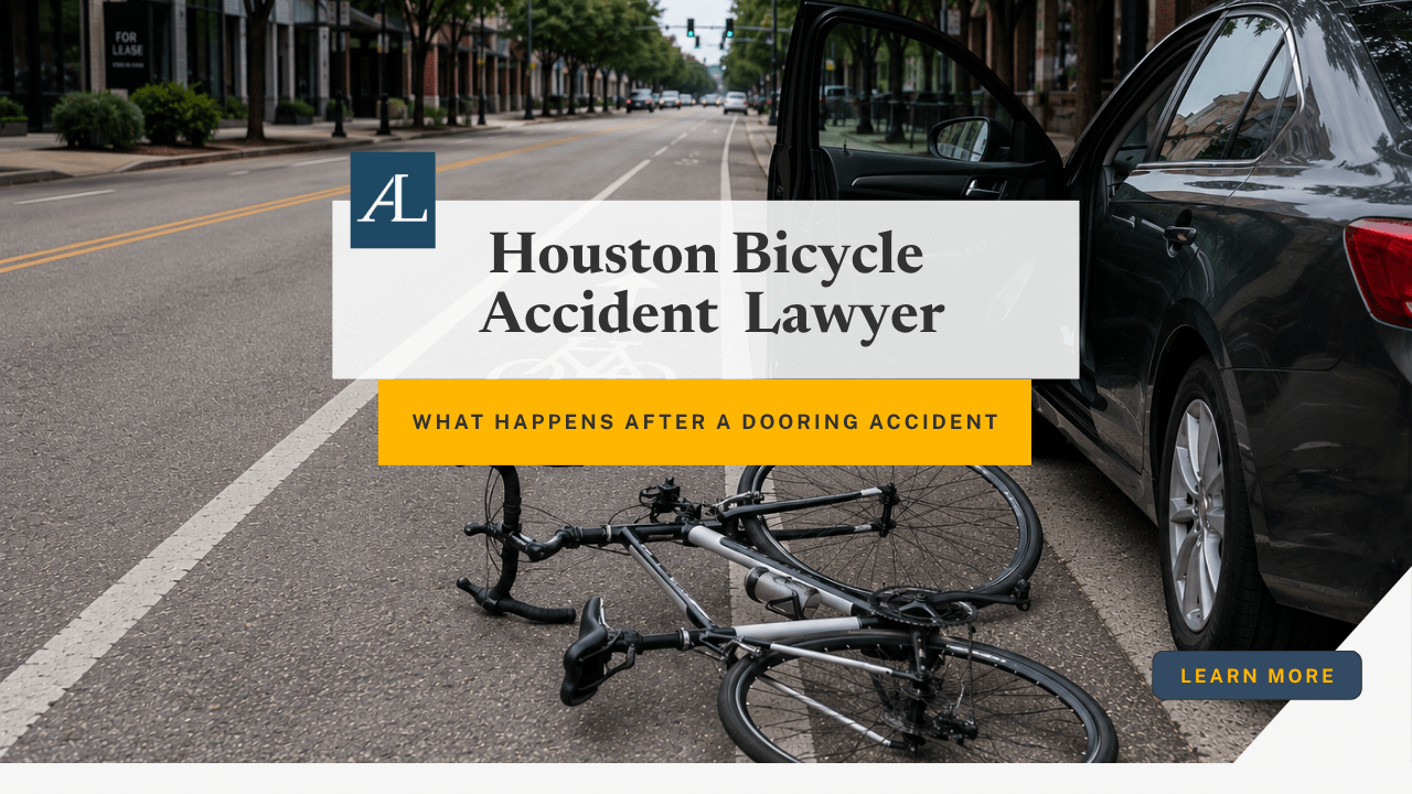 Houston bicycle accident lawyer analyzing cyclist injured after car door opened into bike lane