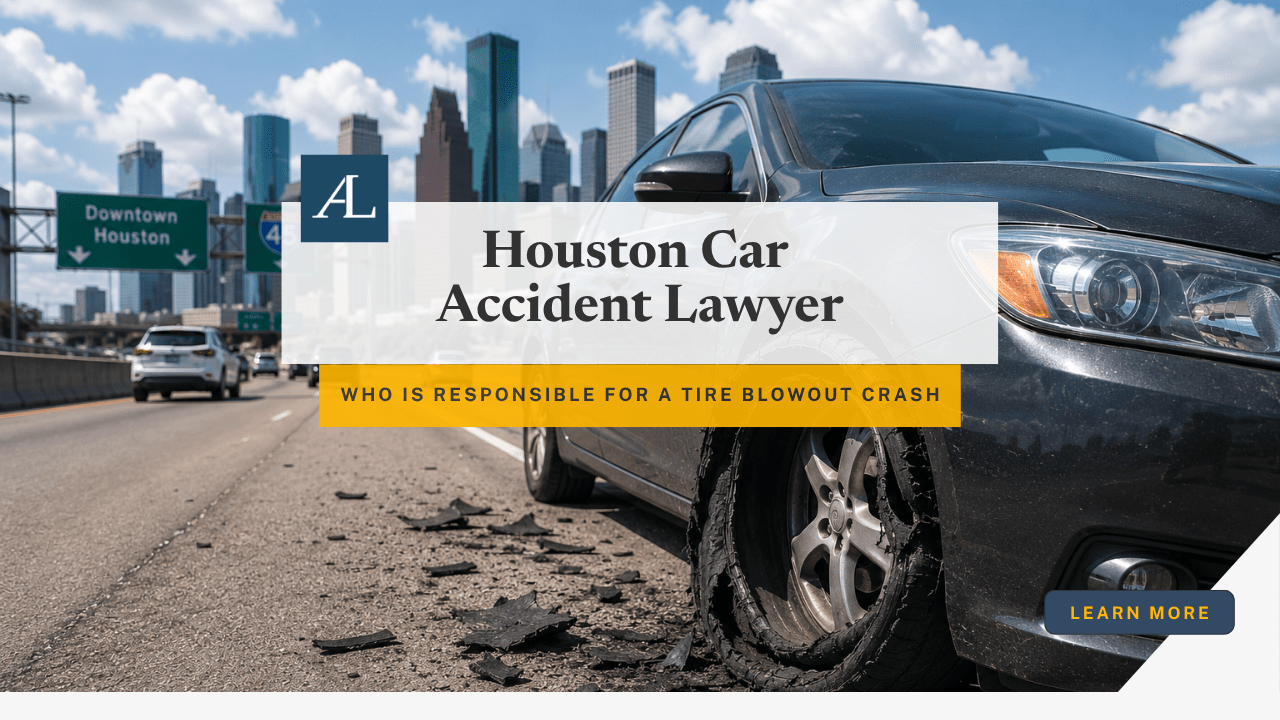 Houston car accident lawyer analyzing crash caused by tire blowout