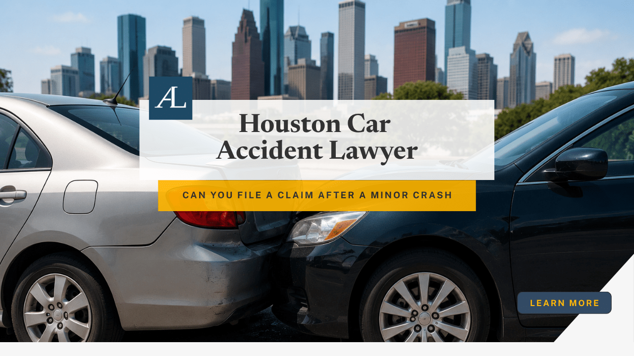 Houston car accident lawyer reviewing minor collision after low impact crash