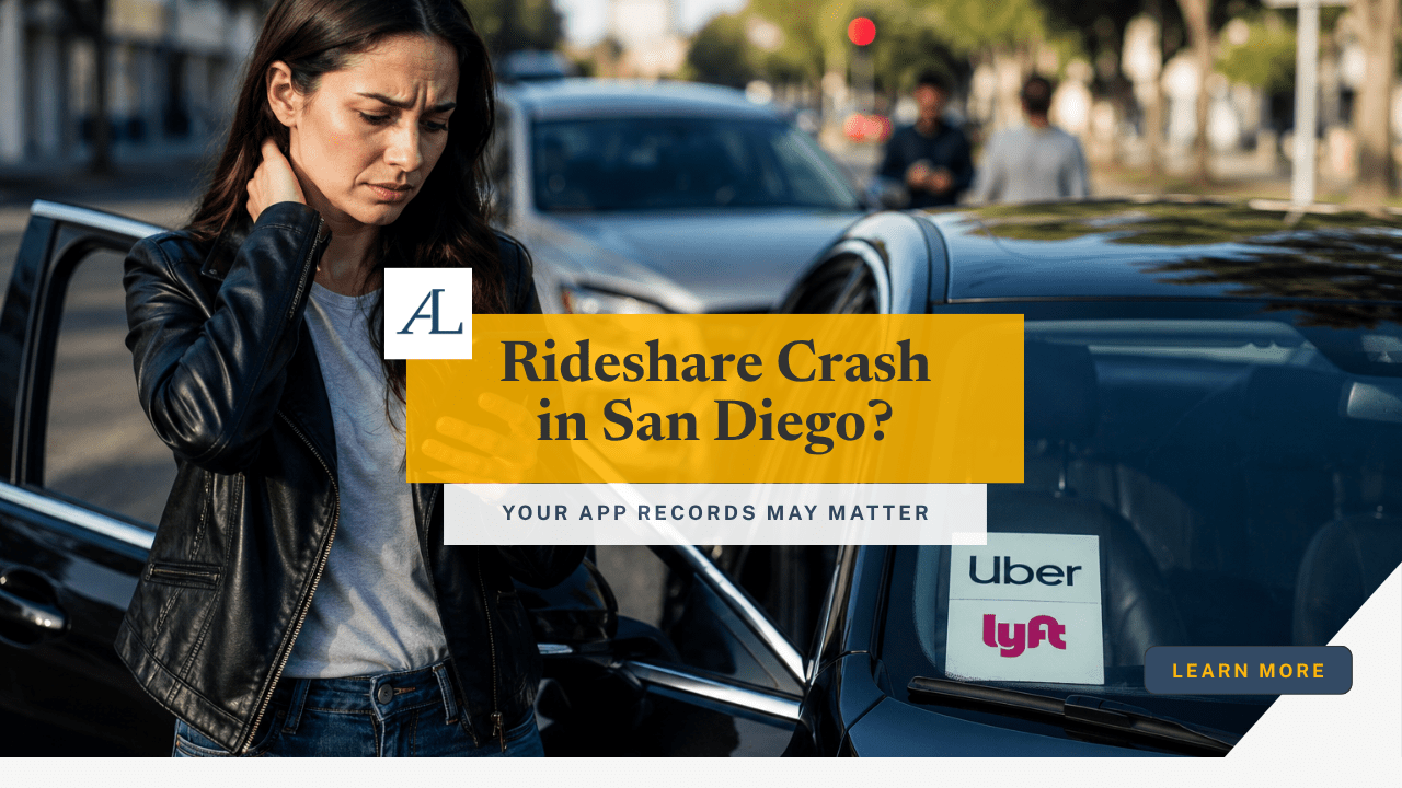 San Diego Uber and Lyft Passenger Accidents: What App Records Can Show After a Crash 1 San Diego rideshare passenger app records