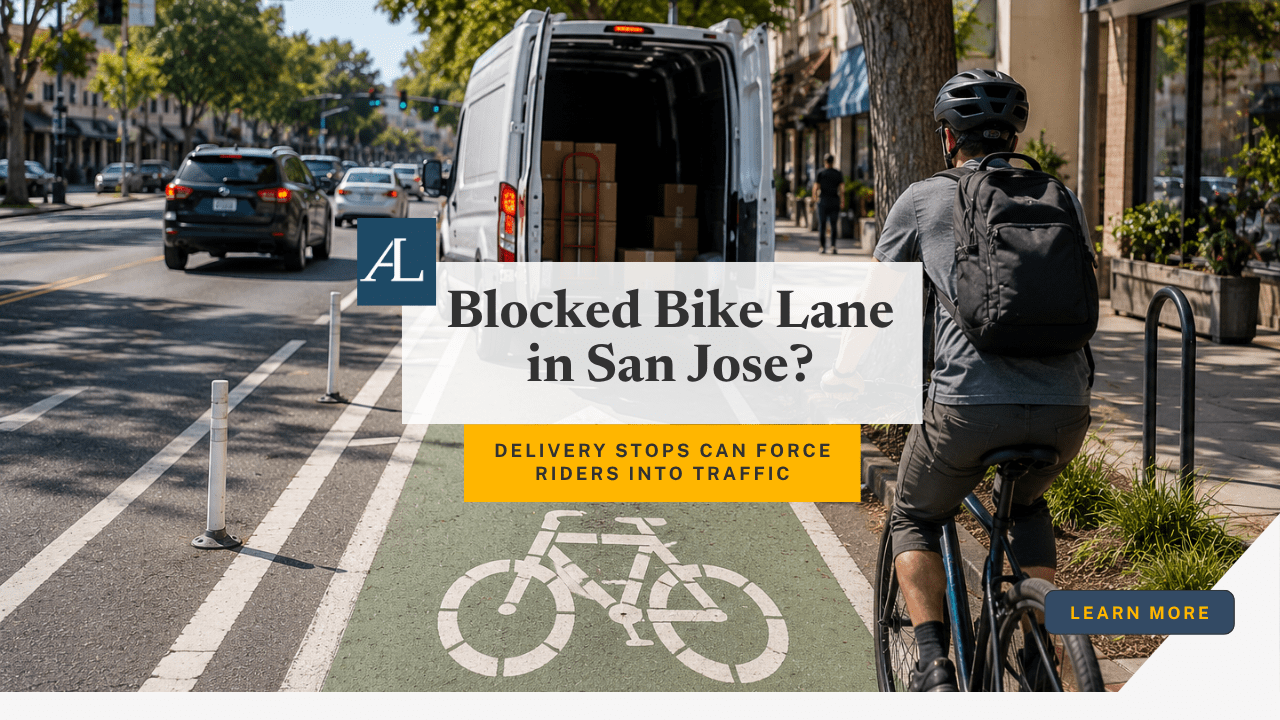 San Jose Bike Lane Blocked by Delivery Vehicle Accident Claim