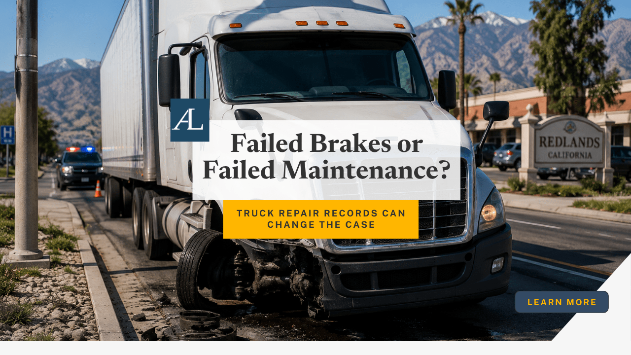 Redlands Truck Brake Failure Accident Claim