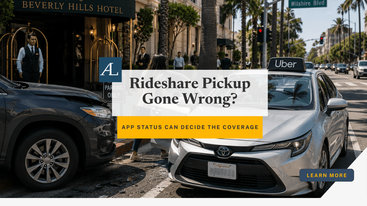 Beverly Hills rideshare pickup accident claim