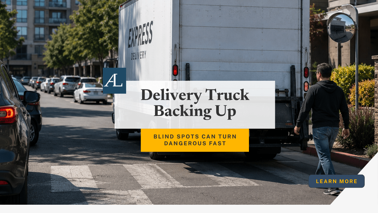 Sacramento delivery truck backing accident claim involving delivery vehicle blind spots