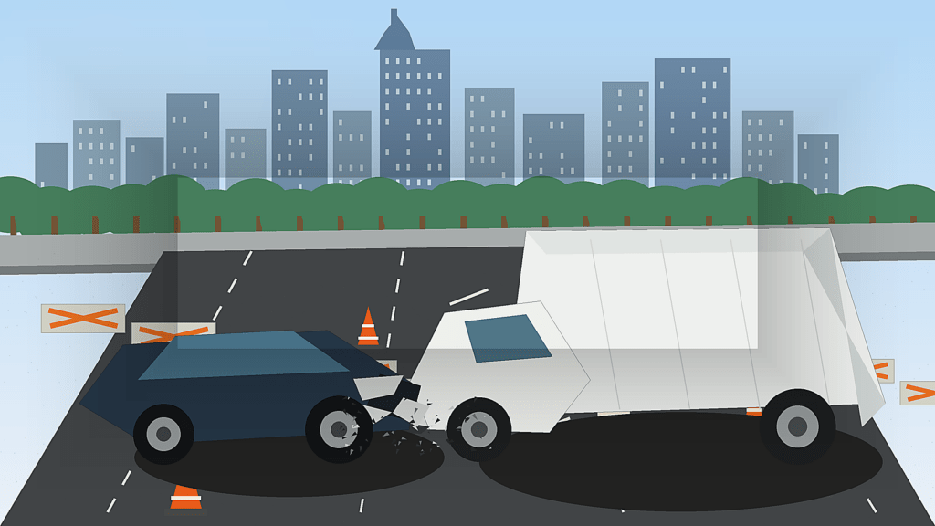 Houston commercial vehicle construction zone accident claim involving lane shift evidence and commercial truck crash records